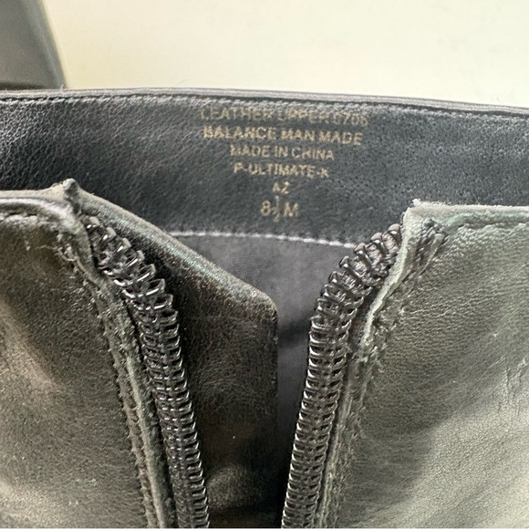 Nine & Co Vintage 90s Y2K Genuine Leather Platform Heeled Boots Booties 8.5 - Picture 2 of 16